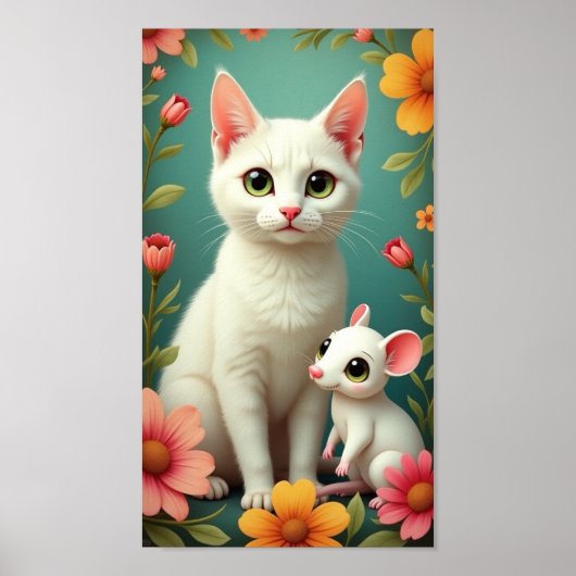 Kat en muis poster (Voorkant)