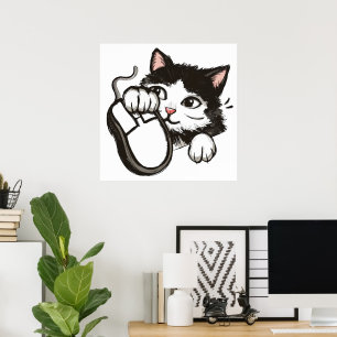 Kat en muis poster