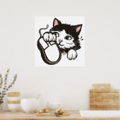 Kat en muis poster (Keuken)