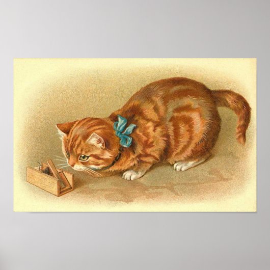 "Kat en muis" Poster (Voorkant)