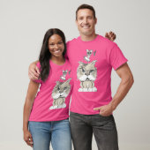 Kat en muis retro t-shirt (Unisex)