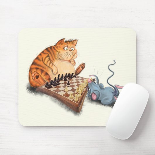 Kat en Muis Schaken Muismat (Met muis)