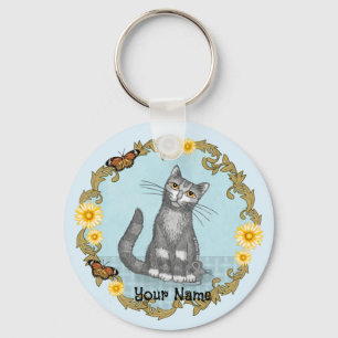 Kat en muis sleutelhanger