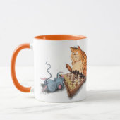 Kat en muis spelen schaak Mok (Links)