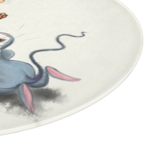 Kat en muis spelen schaakbord snijplank (Hoek)