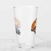 Kat en muis spelen schaken grappig glas (Links)