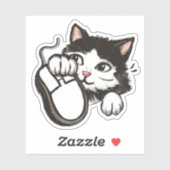 Kat en muis sticker (Vel)