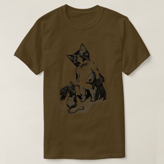 kat en muis t-shirt (Design voorkant)