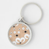 Kat en muis Tan Sleutelhanger (Voorkant)
