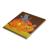 Kat en muis tegeltje (Zijkant)