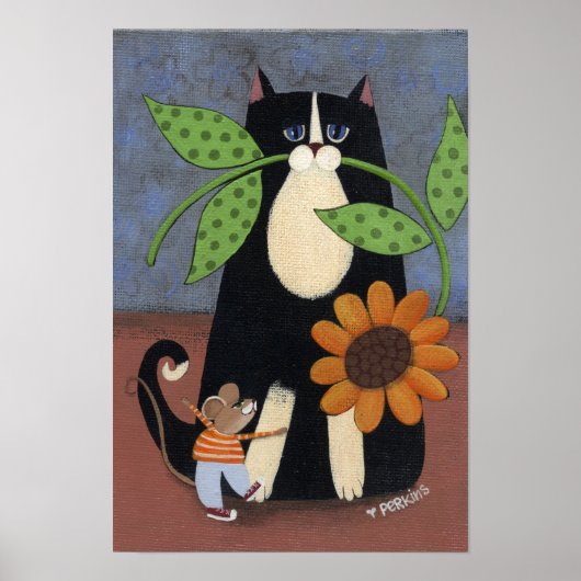 Kat- en muisafdrukken poster (Voorkant)