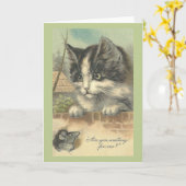 Kat- en muisbriefkaart Kaart (Gele Bloem)