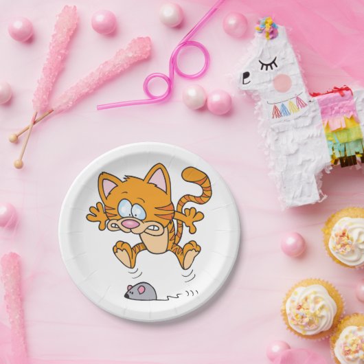 Kat- en muispapier Borden Papieren Bordje (Feest)