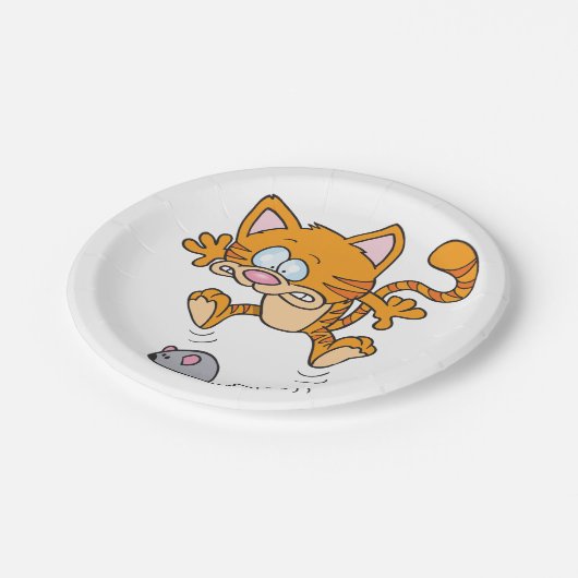 Kat- en muispapier Borden Papieren Bordje (Gekanteld)