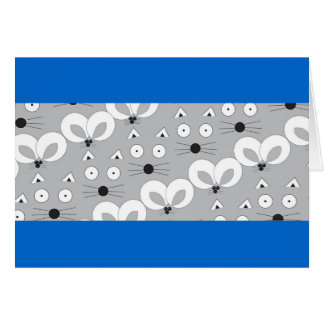 Kat- en muispatroon grijs