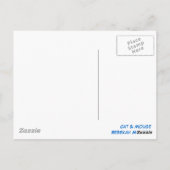 Kat- en muispatroon grijs briefkaart (Achterkant)