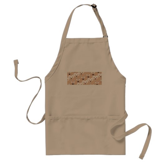 Kat- en muispatroon Tan Standaard Schort (Voorkant)