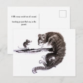 Kat- en muissomschilderij uitnodiging briefkaart (Voorkant / Achterkant)