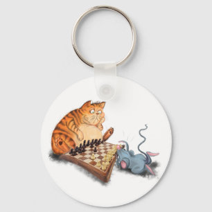 Kat- en muisspeelkaas Sleutelhanger