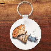 Kat- en muisspeelkaas Sleutelhanger (Voorkant)