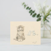 Kat en muizen briefkaart (Staand voorkant)