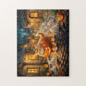 Kat en Muizen Halloween Stadswandeling Legpuzzel (Verticaal)