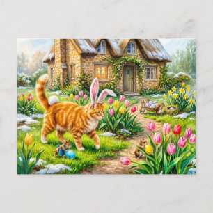 Kat en Muizen Paaseieren Scene Briefkaart