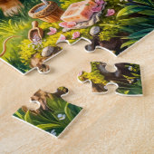 Kat en Muizen Tuin Waterpret Legpuzzel (Zijkant)