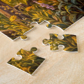 Kat en Muizen Zonsondergang Hek Uitzicht Legpuzzel (Zijkant)