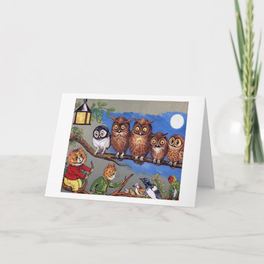 Kat en Owl, Louis Wain Kaart (Voorkant)