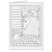 Kat en paard in Barn (Voorkant)