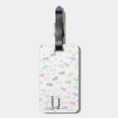 Kat- en padpatroon bagagelabel (Achterkant verticaal)