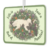 Kat en Pansy Bloemen Ontwerp Aanpasbaar Luchtverfrisser (Links)