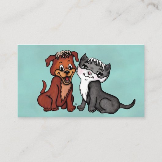 Kat- en papaverVisitekaartje Visitekaartje (Achterkant)