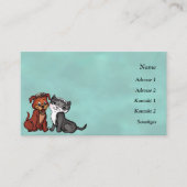 Kat- en papaverVisitekaartje Visitekaartje (Voorkant)