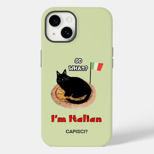 Kat en pizza Case-Mate iPhone case (Achterkant)