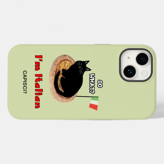 Kat en pizza Case-Mate iPhone case (Achterkant (horizontaal))