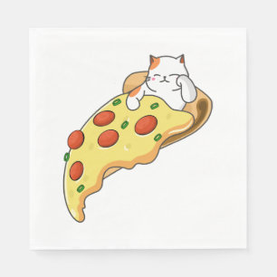 Kat en Pizza Servet