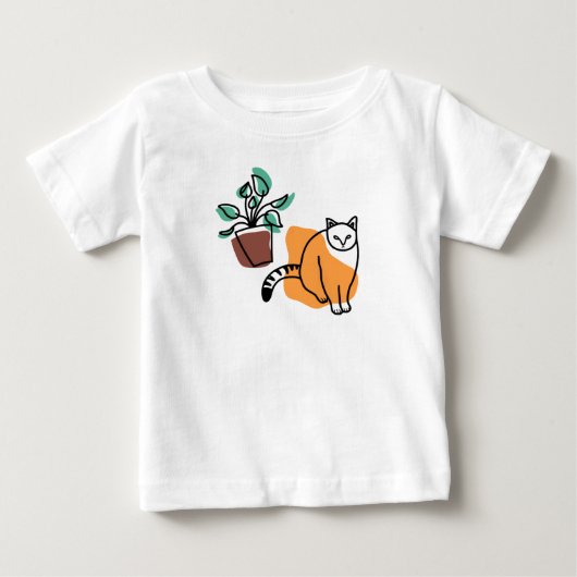 Kat en plant (Voorkant)