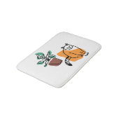 Kat en plant badmat (Gekanteld)