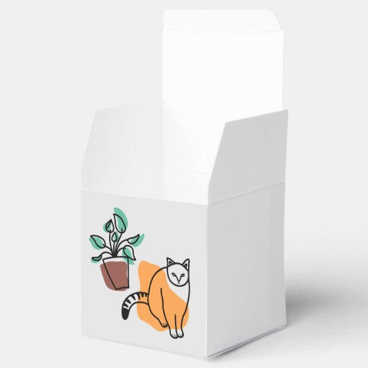 Kat en plant bedankdoosjes (Geopend)