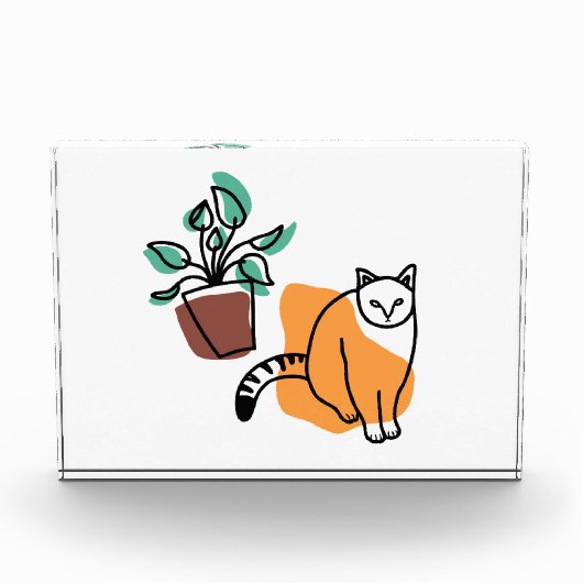 Kat en plant fotoblokken (Voorkant)