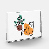 Kat en plant fotoblokken (Links)