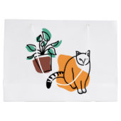 Kat en plant groot cadeauzakje (Achterkant)