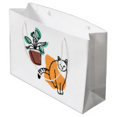 Kat en plant groot cadeauzakje (Achterkant Gekanteld)