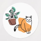 Kat en plant labels (Design 2)