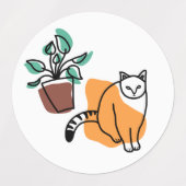 Kat en plant labels (Design 1)