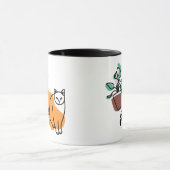 Kat en plant mok (Midden)