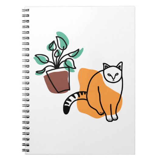Kat en plant notitieboek (Voorkant)
