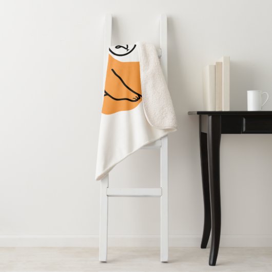 Kat en plant sherpa deken (In situ)